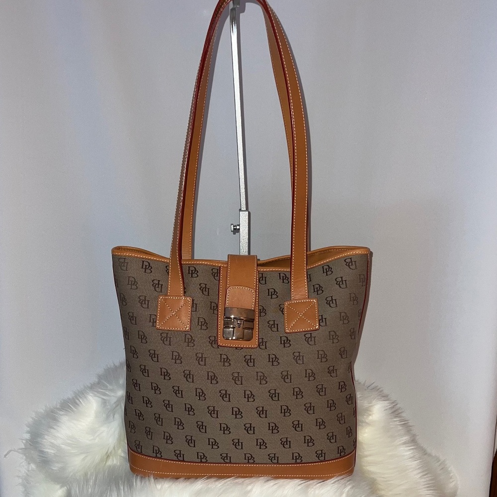 Vintage Dooney & Bourke Signature Medium Shopper - Made in USA